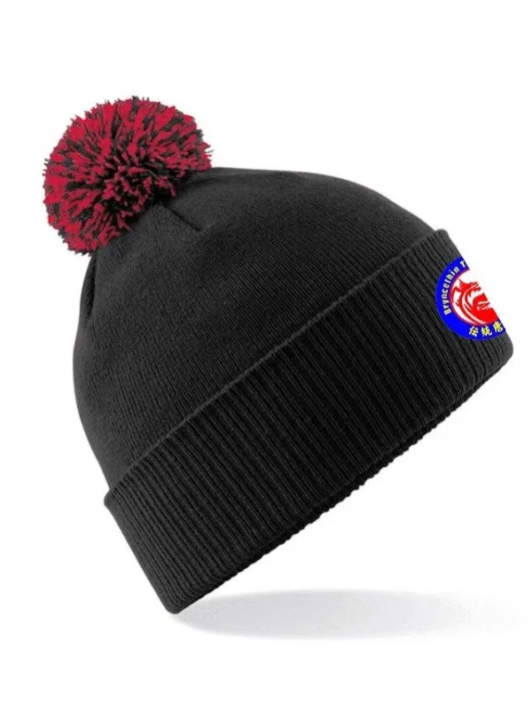 Bryncethin Tang Soo Do Bobble Hat - Black/Red